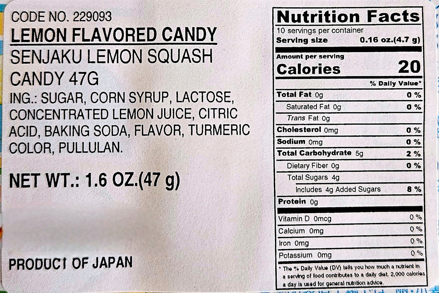 Senjaku Lemon Squash Hard Candy 1.6oz ( 3 Pack, 4.8oz) | Product of Japan |