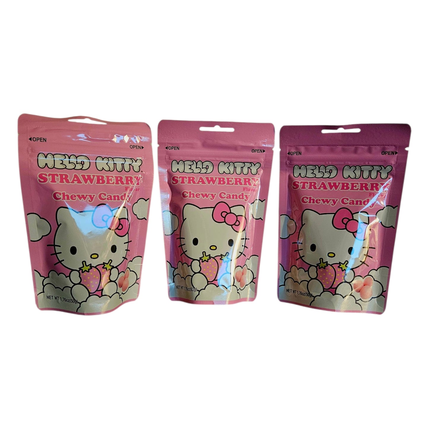 Hello Kitty Chewy Strawberry Soft Candy, 50g