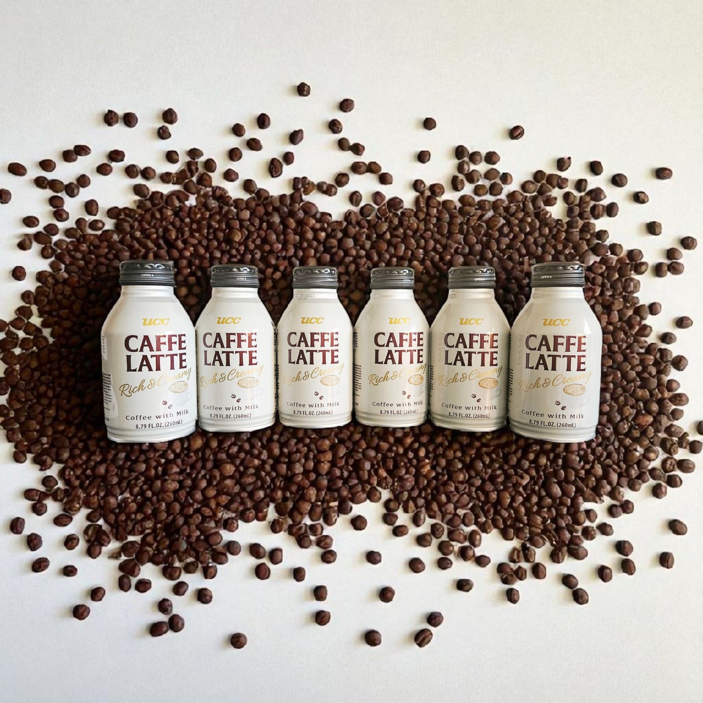 UCC Rich and Creamy Caffe Latte, Coffee with Milk, 8.79 Fl Oz
