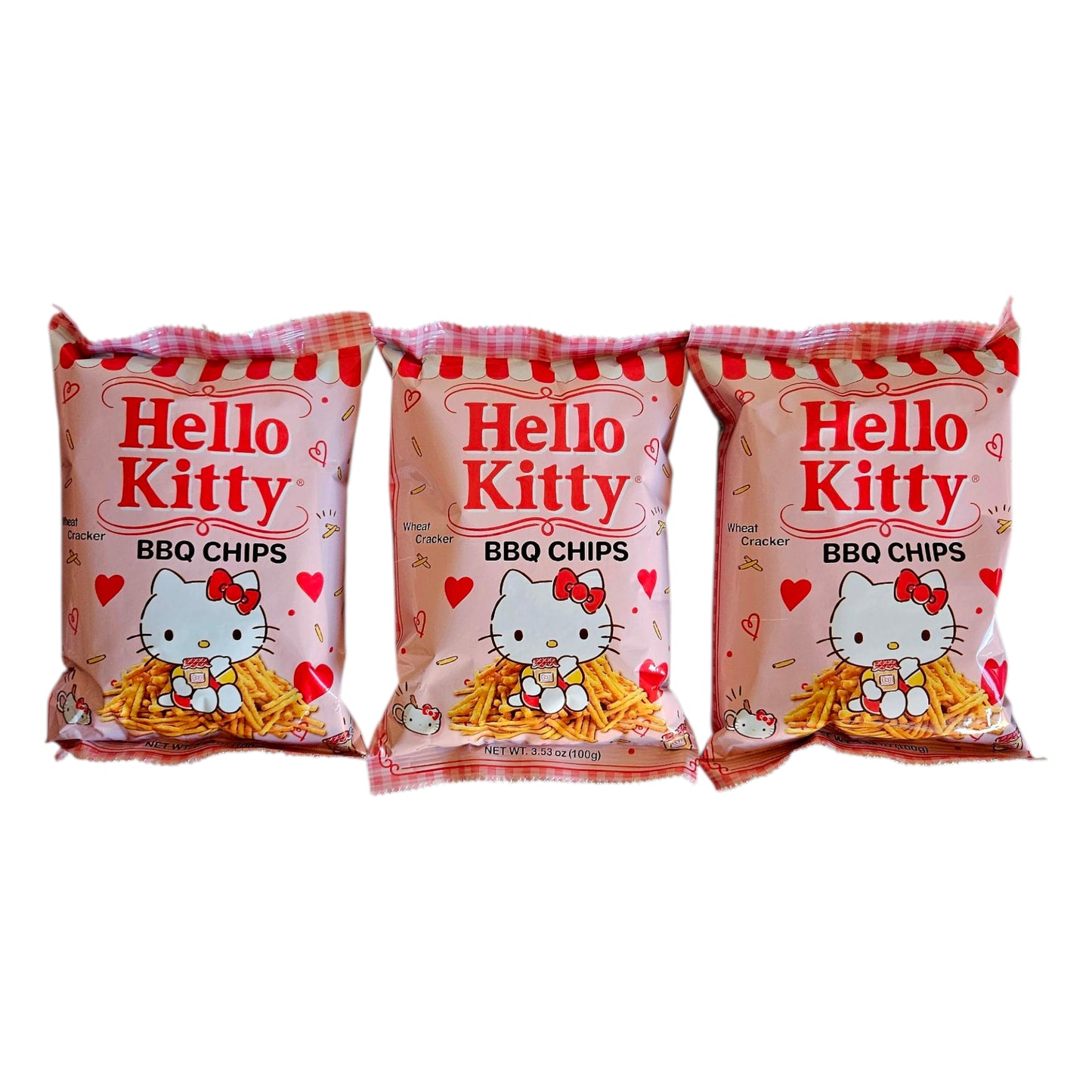 HELLO KITTY Wheat Cracker BBQ Chips 3.53oz/100g