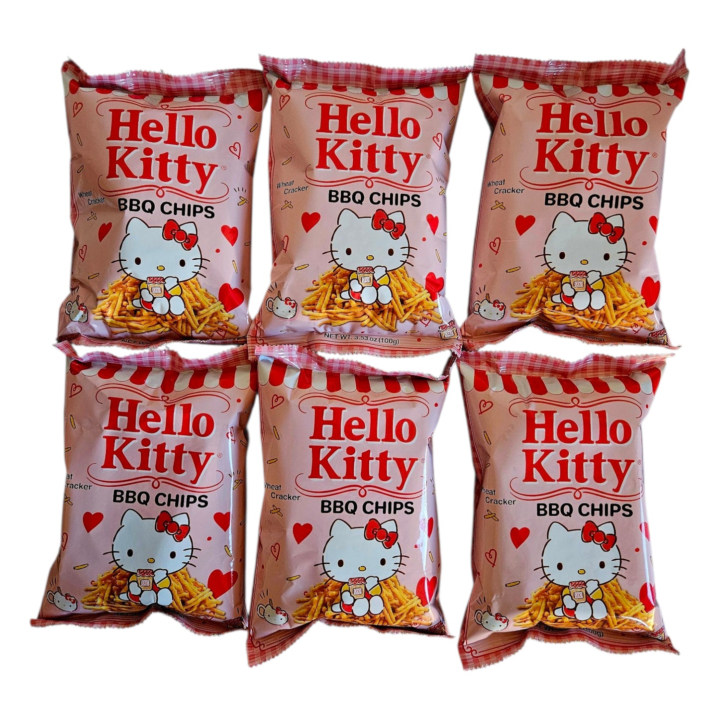 HELLO KITTY Wheat Cracker BBQ Chips 3.53oz/100g
