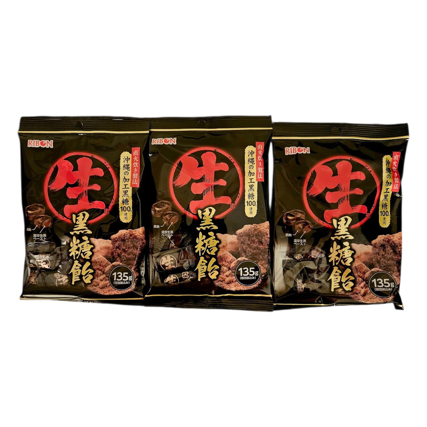 Ribon Nama Kokuto Ame Japanese Brown Sugar Handy Candies 4.7oz