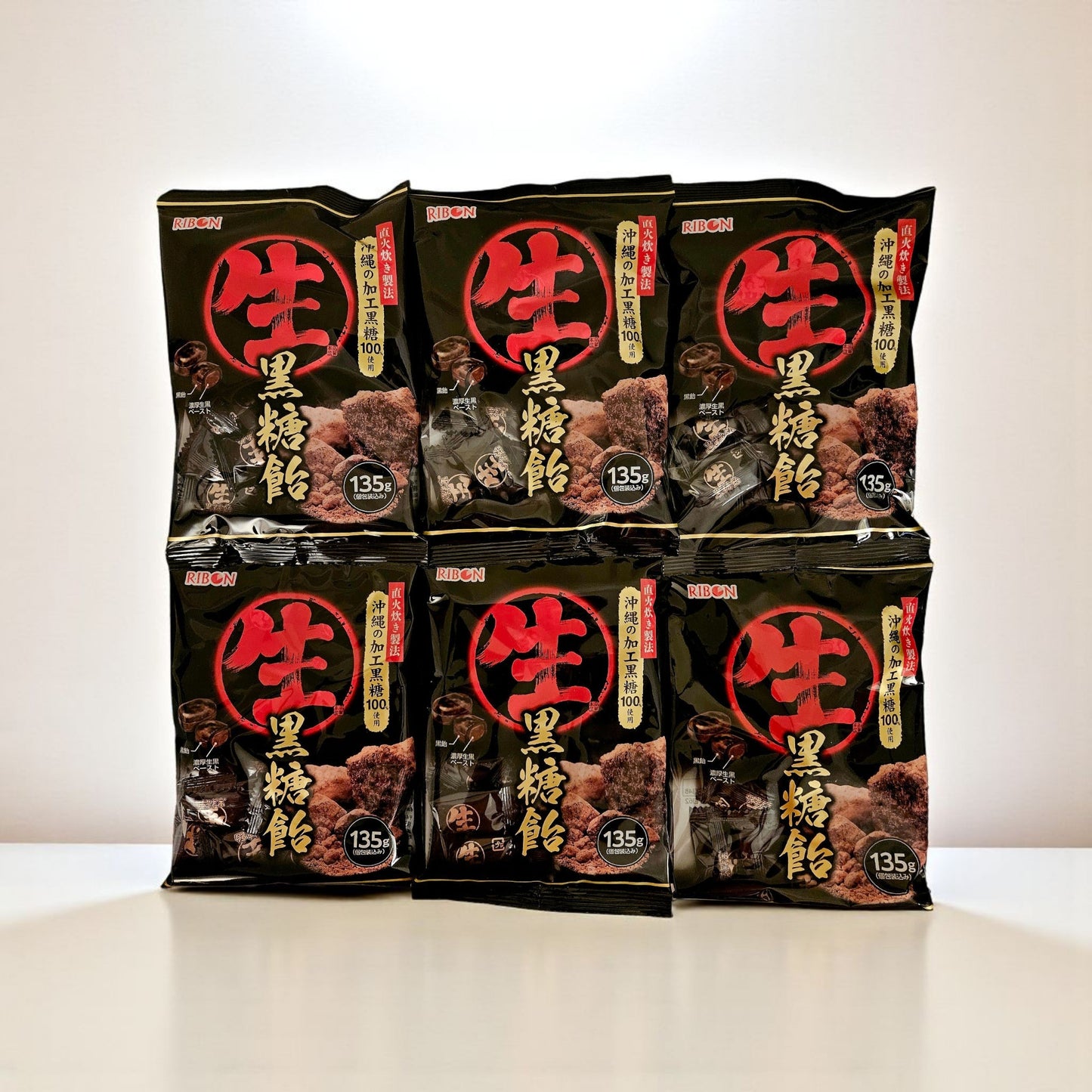 Ribon Nama Kokuto Ame Japanese Brown Sugar Handy Candies 4.7oz