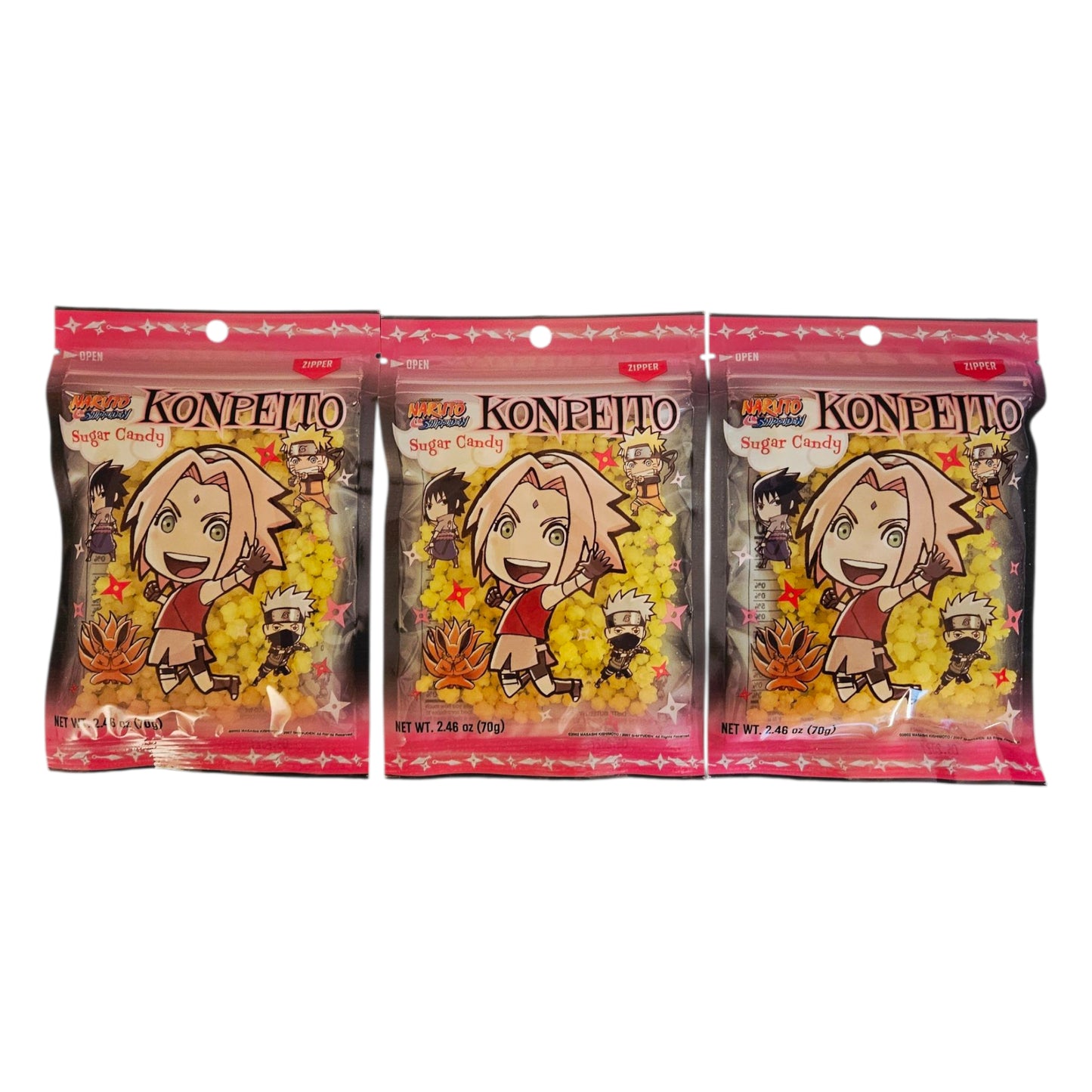 Naruto Shippuden Sugar Candy Konpeito Sakura Pineapple Flavor 70g