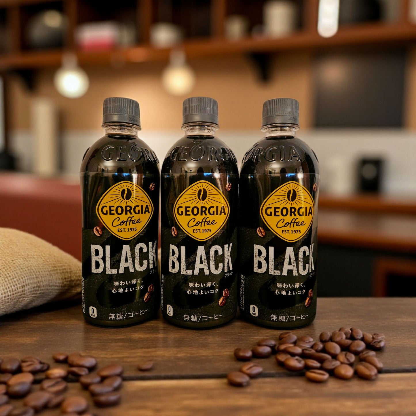 Coca-Cola Japan-Georgia Coffee The Black Non Sweet Coffee Drink, 500ml / 16.91 fl oz