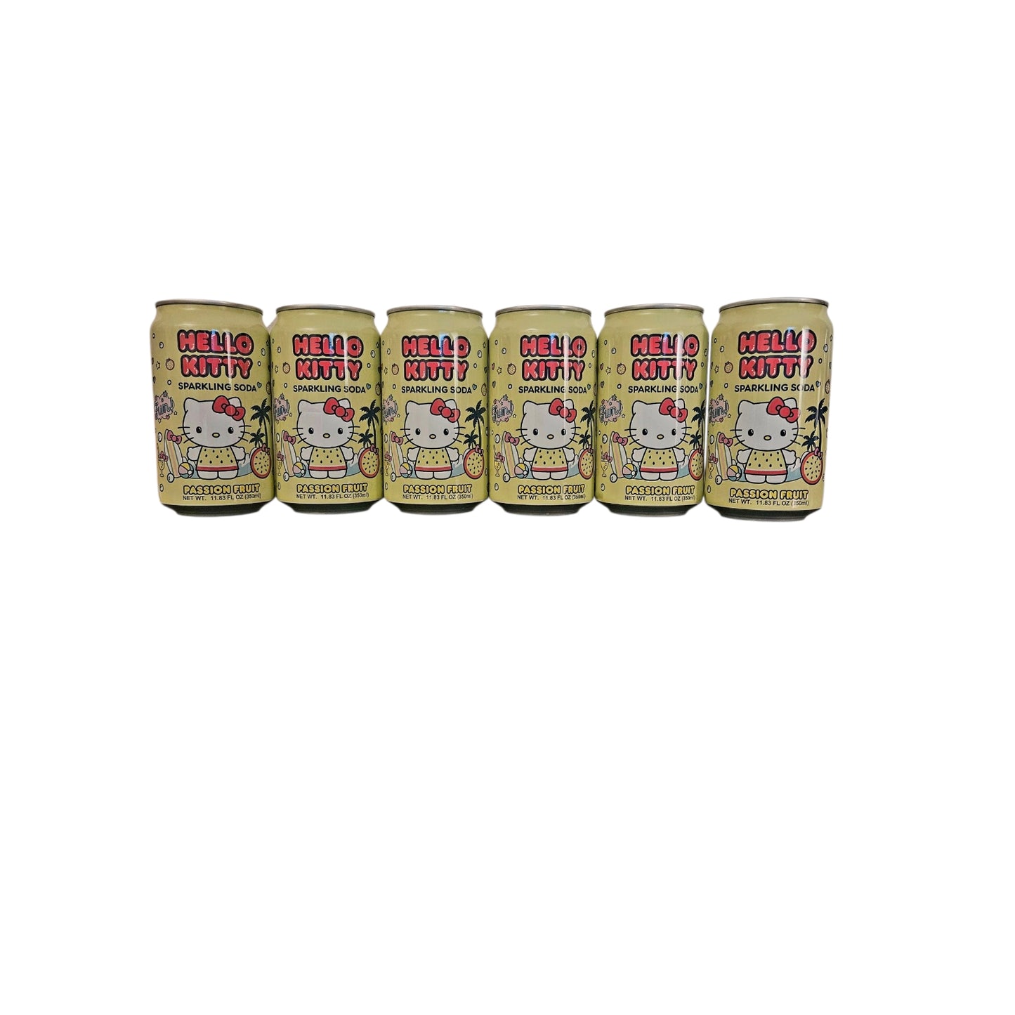 Hello Kitty Sparkling Soda Passion Fruit 11.83 fl oz - Product of Japan