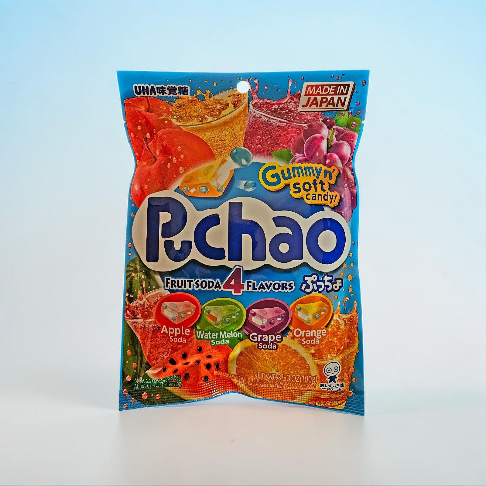 果物 fukuhauchi UHA Mikakuto Japan Puchao Chewy Candy Flavor Soda Fruit Mix 3.52