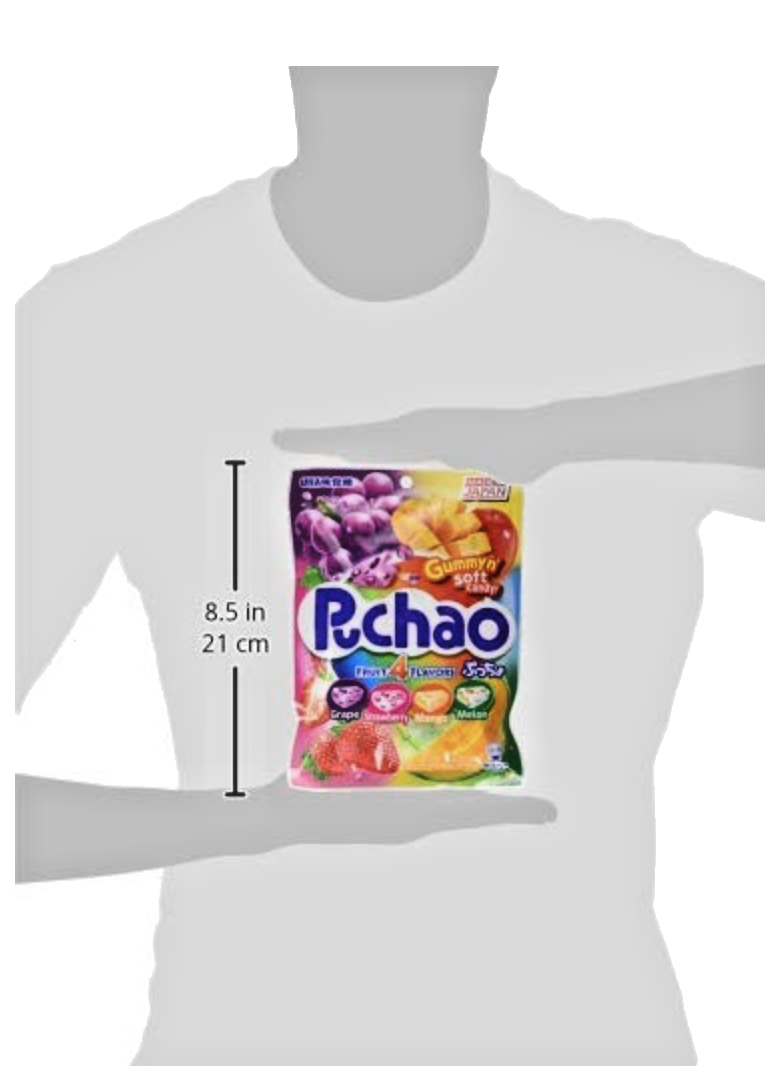 2 Bag Uha Mikakuto Japan Puchao 4 Fruit Mix Grape Melon Strawberry Mango Chewy