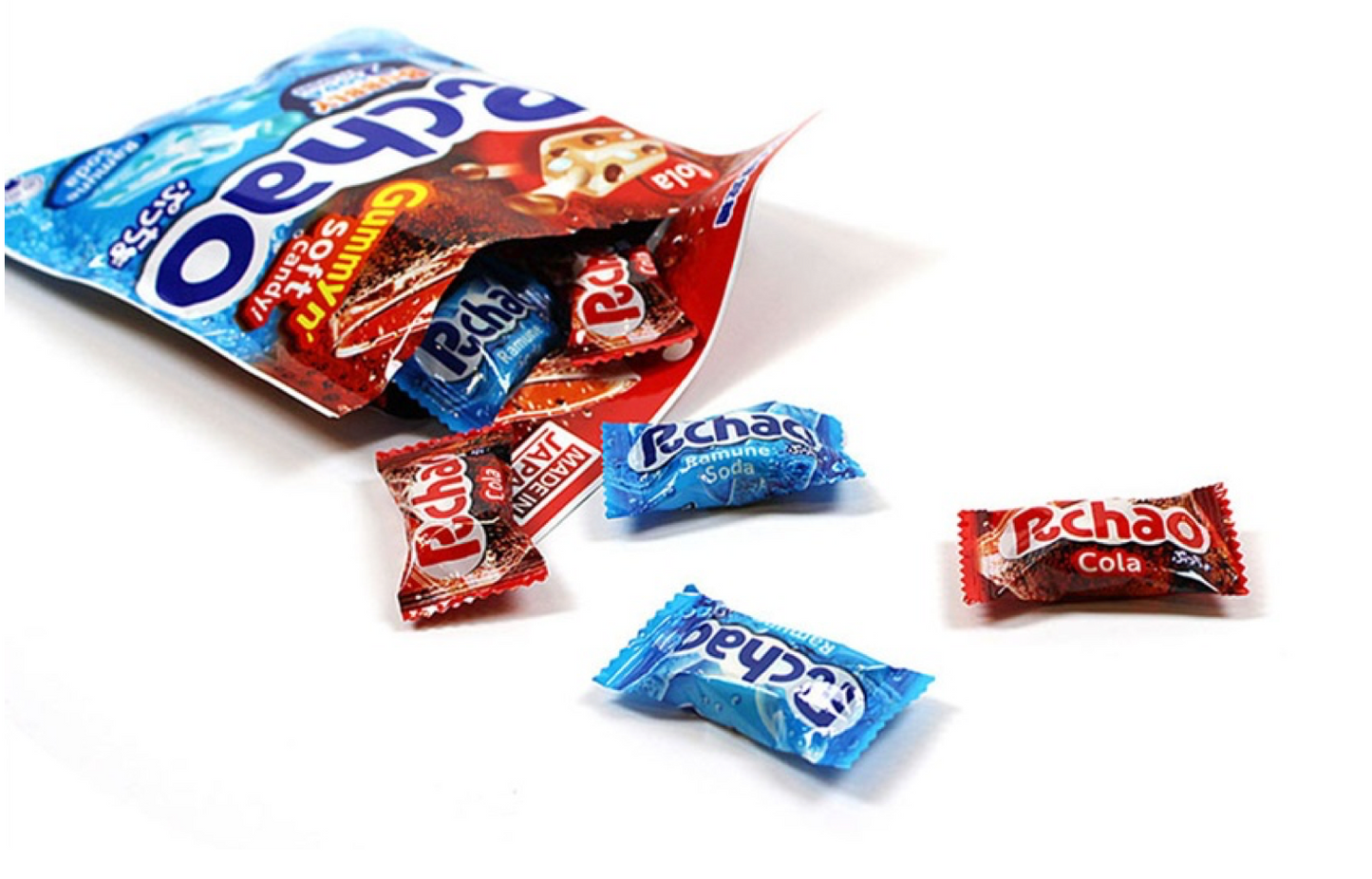 UHA Mikakuto-Japan PUCHAO Flavored Soft Candy Multi Four(4) Packs Combo