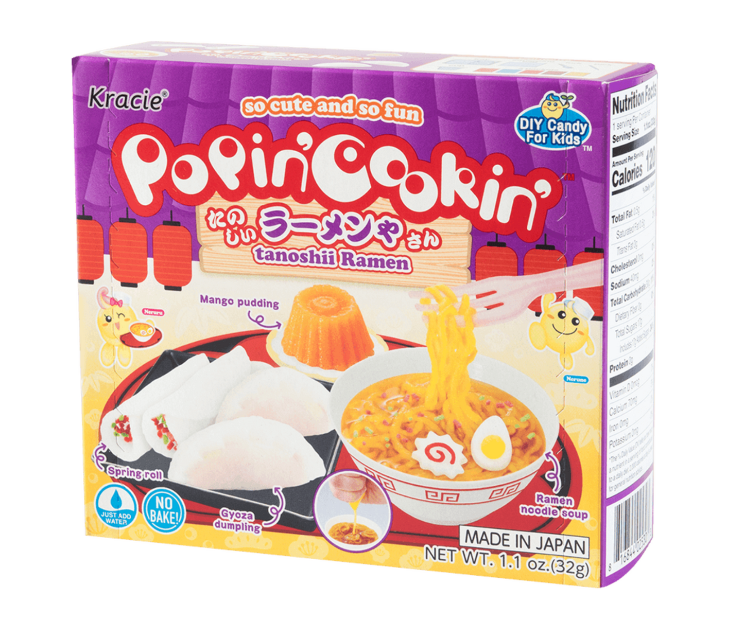 Kracie Popin’ Cookin’ DIY Candy Kit for Kids 4 Pack Gummyland,Ramen,Waffle&Cakes
