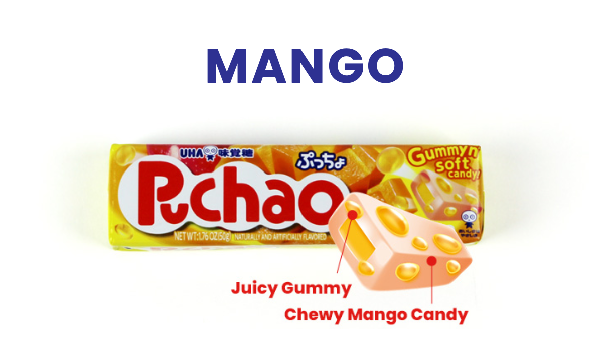 UHA Puchao Chewy Candy1.76oz Strawberry Cola Ramune Soda Grape Melon Mango Japan