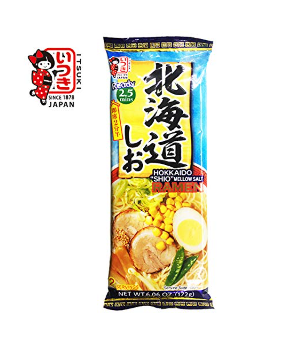 Itsuki Ramen Variety Pack - Salt, Soy Sauce, Pork Bone - 3 Flavors 6 Servings