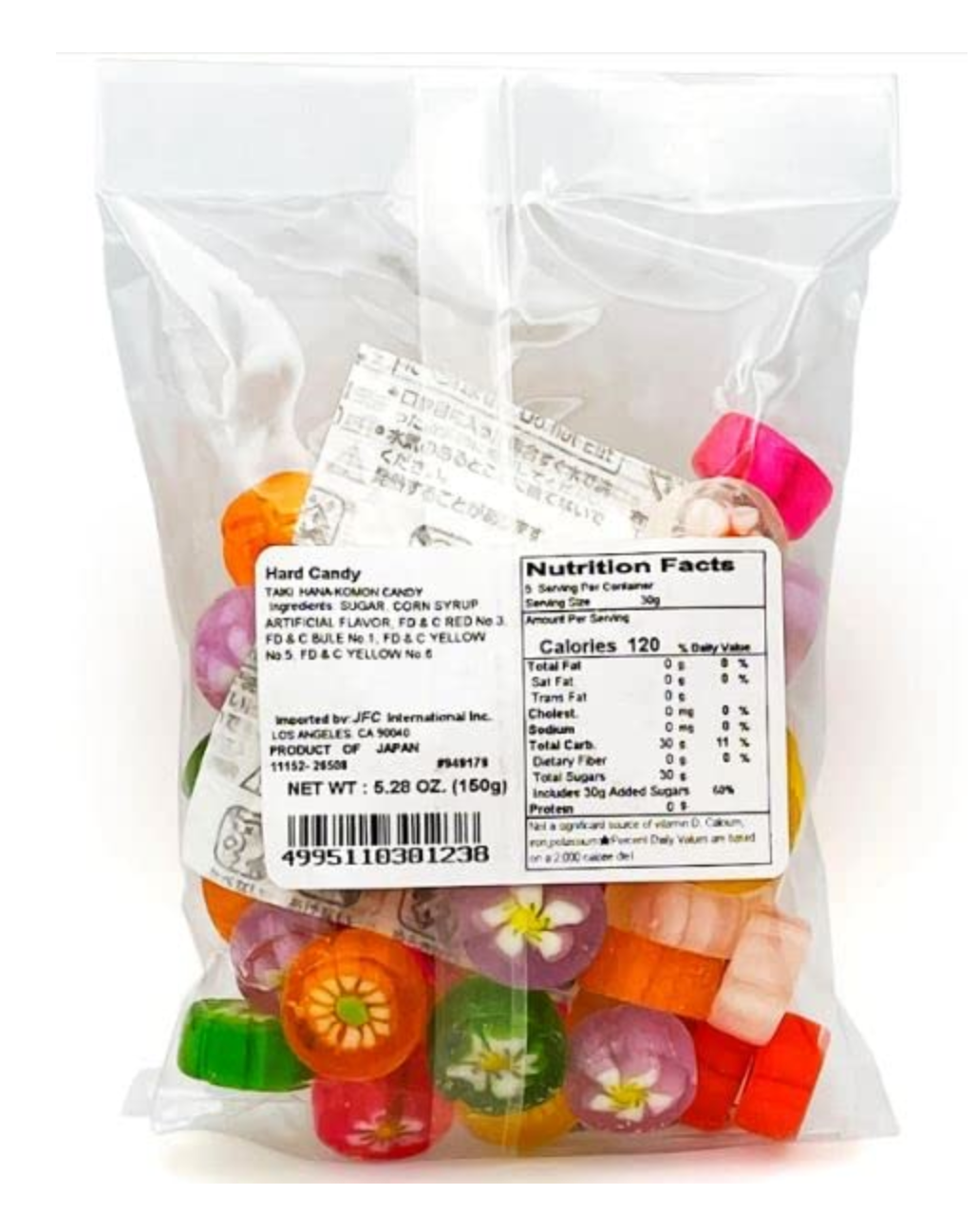日本糖果Taiki Hana-komon Traditional Japanese Hard Candy 5.28 oz(150g) Floral Design