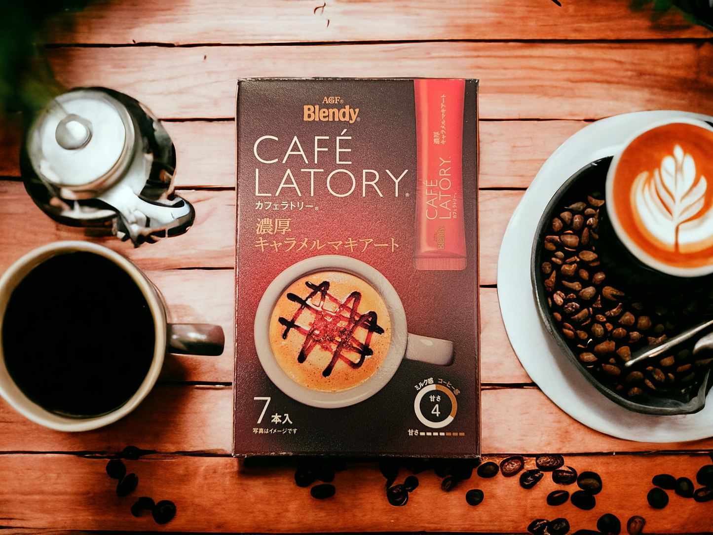 AGF Blendy Cafe Latory Caramel Macchiato 7 Sticks / 81g - Product of Japan