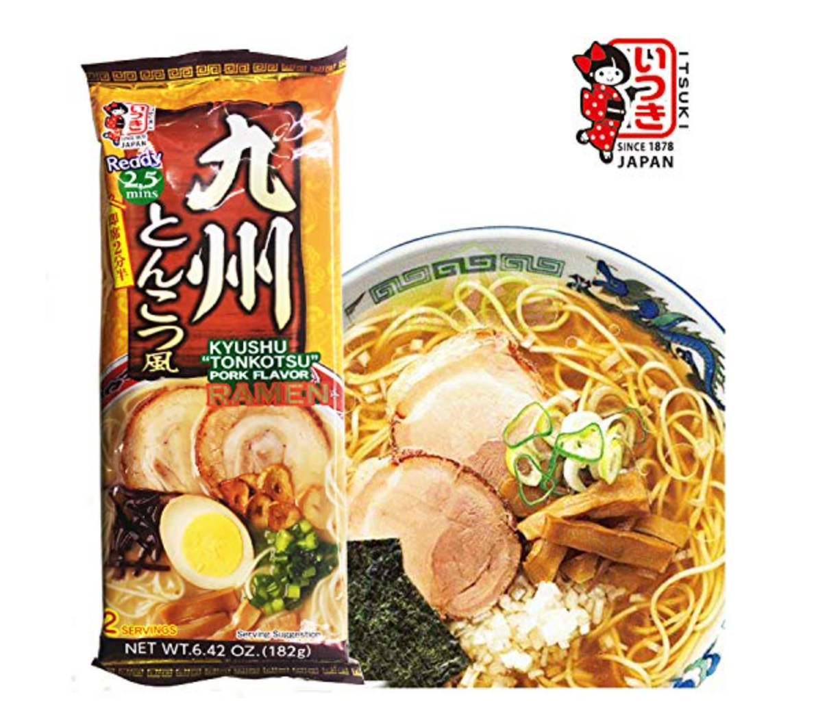 Itsuki Ramen Variety Pack - Salt, Soy Sauce, Pork Bone - 3 Flavors 6 Servings