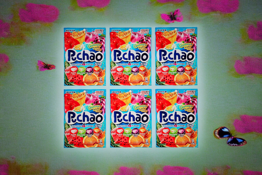 6 BAGS UHA Mikakuto Japan Puchao Puchao Chewy Candy 4 Flavor Fruit Mix 3.52oz