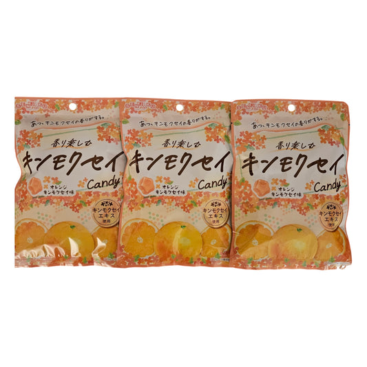 Senjaku Kinmokusei Orange Hard Candy 2.1oz ( 3 Pack, 6.3oz)  | Product of Japan