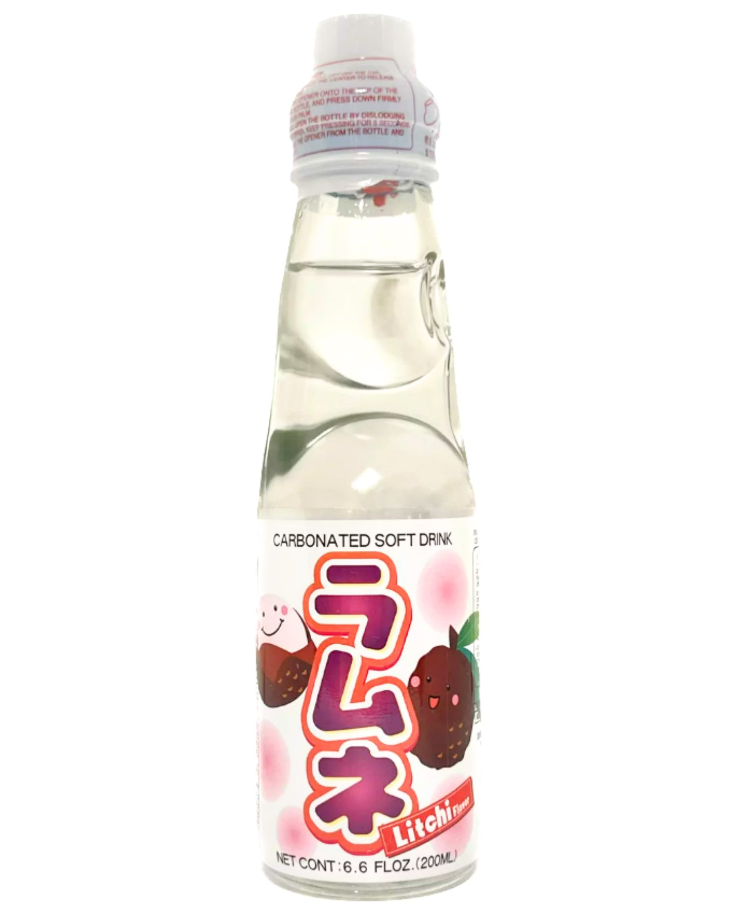 Japanese Ramune Marble Soda Lychee Flavor 6 bottles 6.76 oz x 6