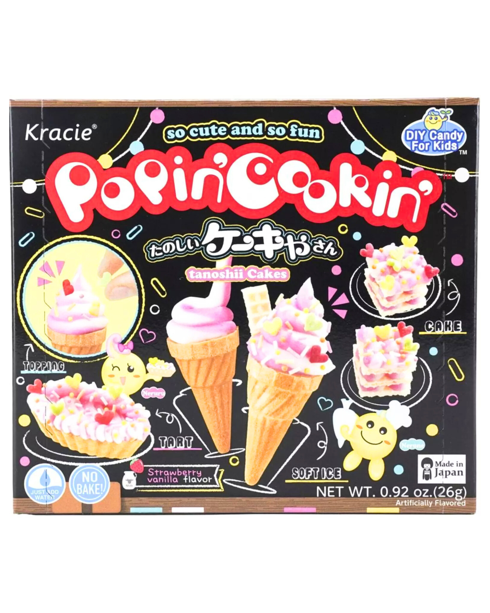 Kracie Popin' Cookin' Diy Japanese Candy Kit , tanoshii Cakes(26g Kracie Popin' Cookin' Diy Japanese Candy Kit , tanoshii Cakes(26g