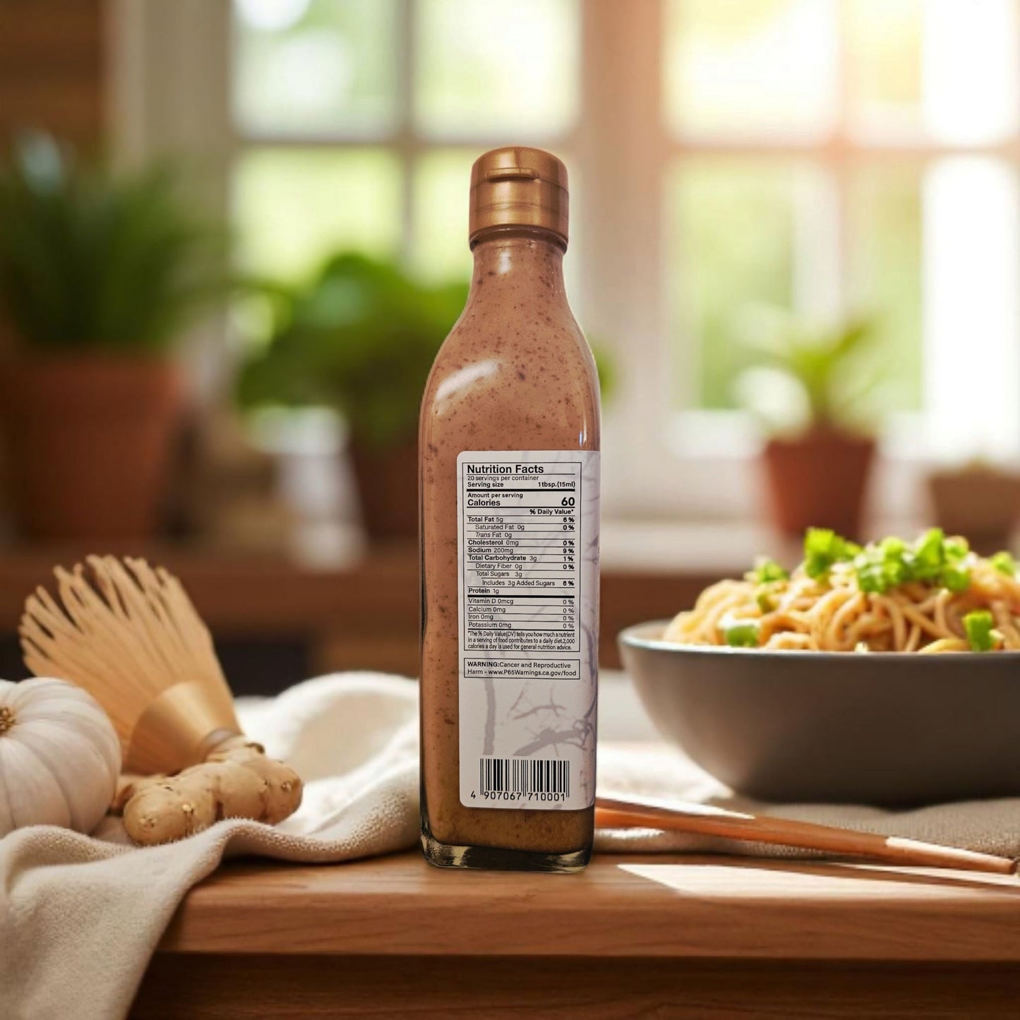 Japanese Premium Roasted Sesame Dressing by Taiyo Sangyo, 10 oz (300ml)