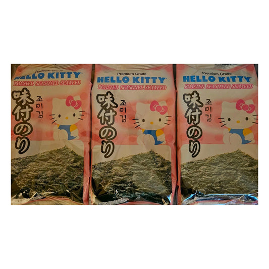 Hello Kitty Roasted Seasoned Seaweed Snack 0.17oz (5g) x 3 Pack