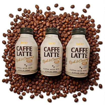 UCC Rich and Creamy Caffe Latte, Coffee with Milk, 8.79 Fl Oz