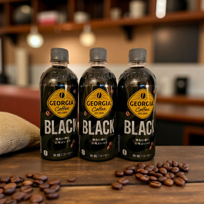 Coca-Cola Japan-Georgia Coffee The Black Non Sweet Coffee Drink, 500ml / 16.91 fl oz