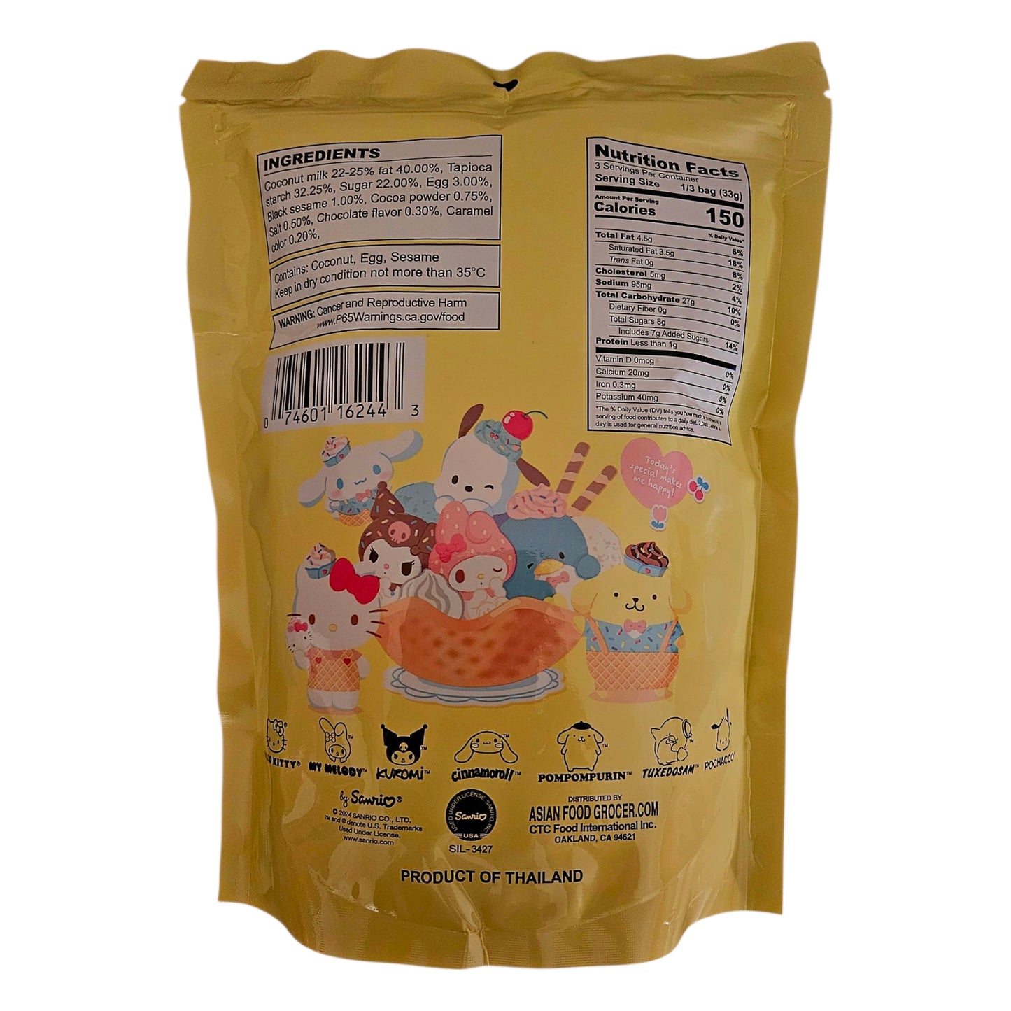 Hello Kitty and Friends Chocolate Wafer Cookie 100g - Gluten Free & Dairy Free