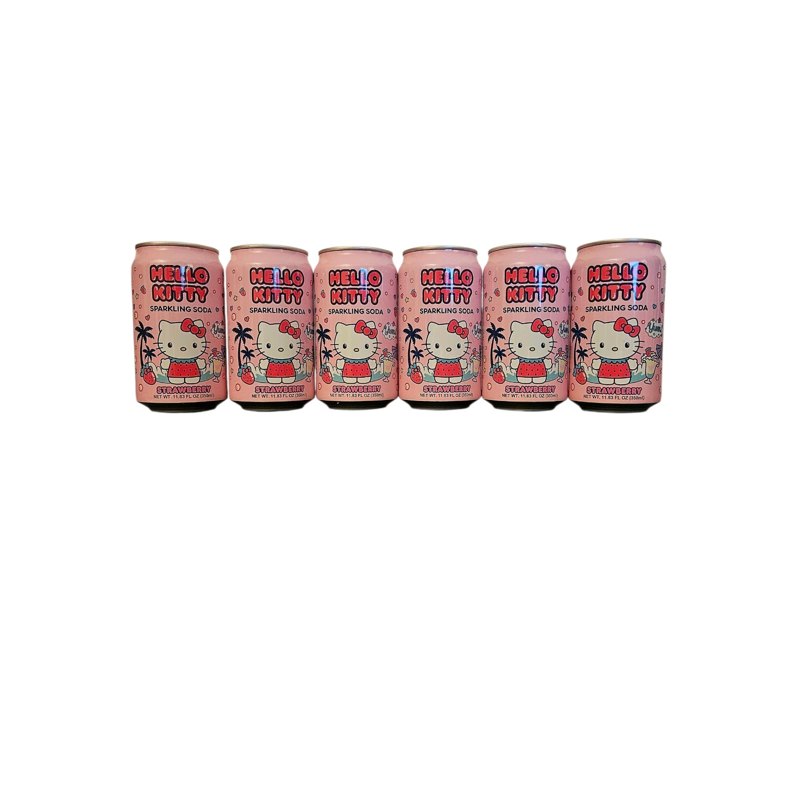 Hello Kitty Sparkling Soda Strawberry 11.83 fl oz - Product of