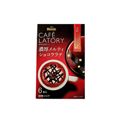 AGF Blendy Cafe Latory Rich Melty Chocolate Latte, 6 Sticks / 2oz -  Japan