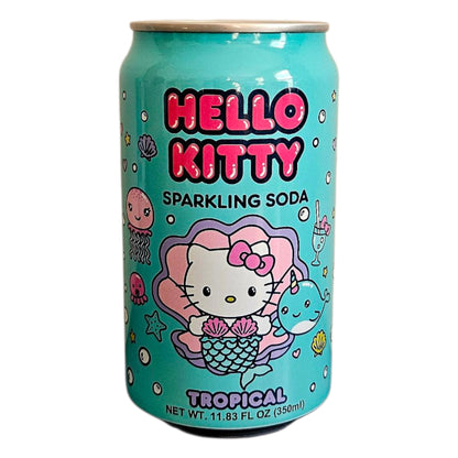 Hello Kitty Sparkling Soda Tropical  11.83 fl oz - Product of Japan