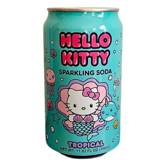Hello Kitty Sparkling Soda Tropical  11.83 fl oz - Product of Japan