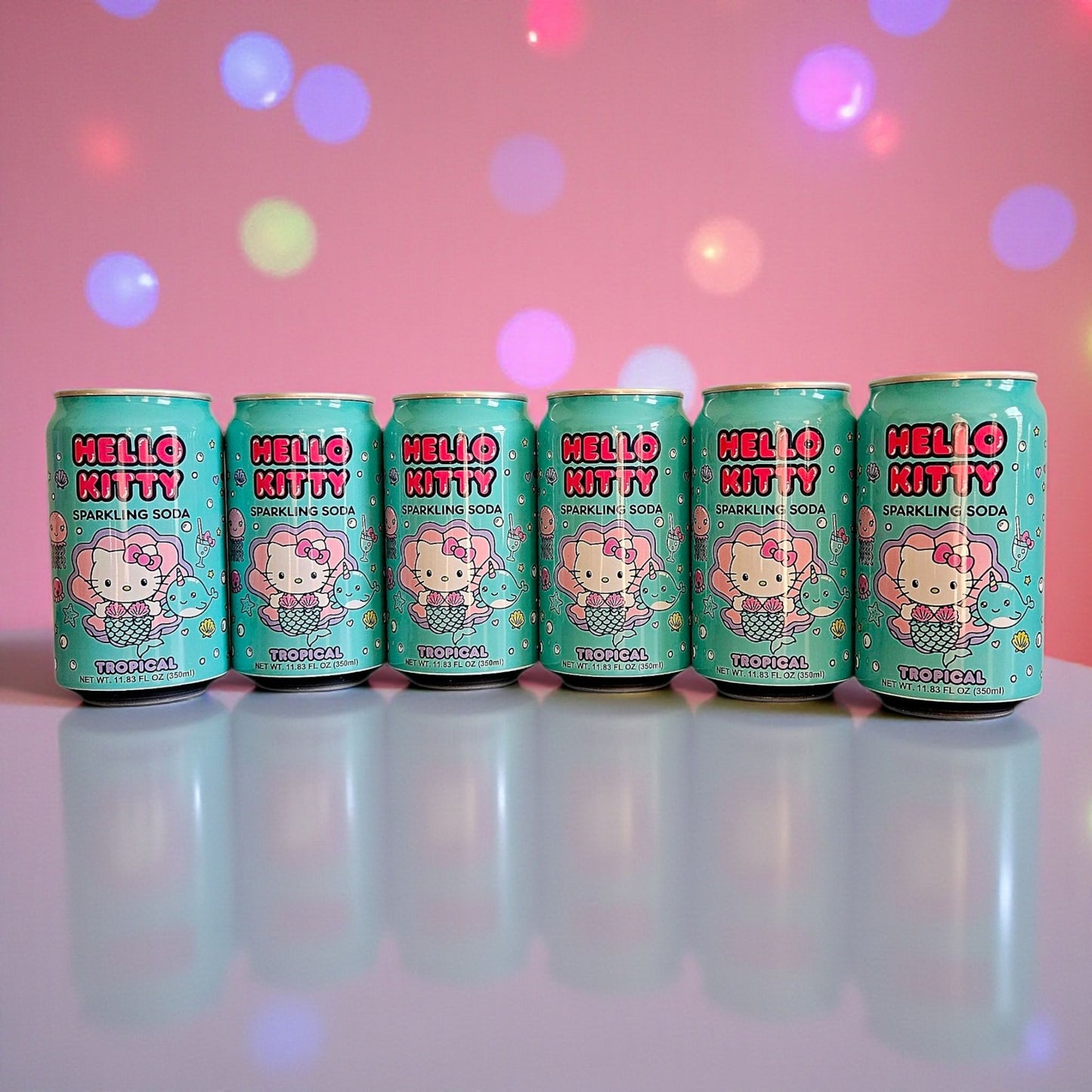 Hello Kitty Sparkling Soda Tropical  11.83 fl oz - Product of Japan