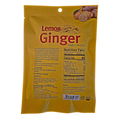 Songwha Lemon Ginger Hard Candies, 3.5 oz, All Natural & Gluten Free