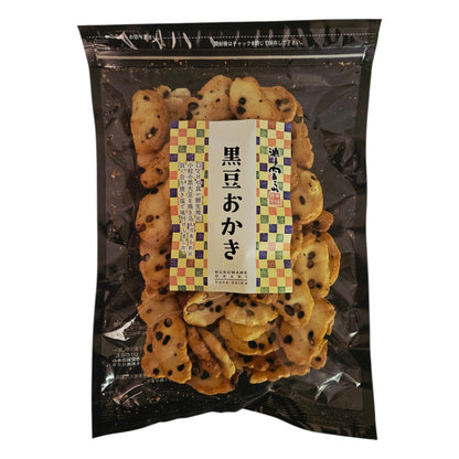 TOYO SEIKA KUROMAME OKAKI - Japanese Baked rice Crackers with black beans, 190g