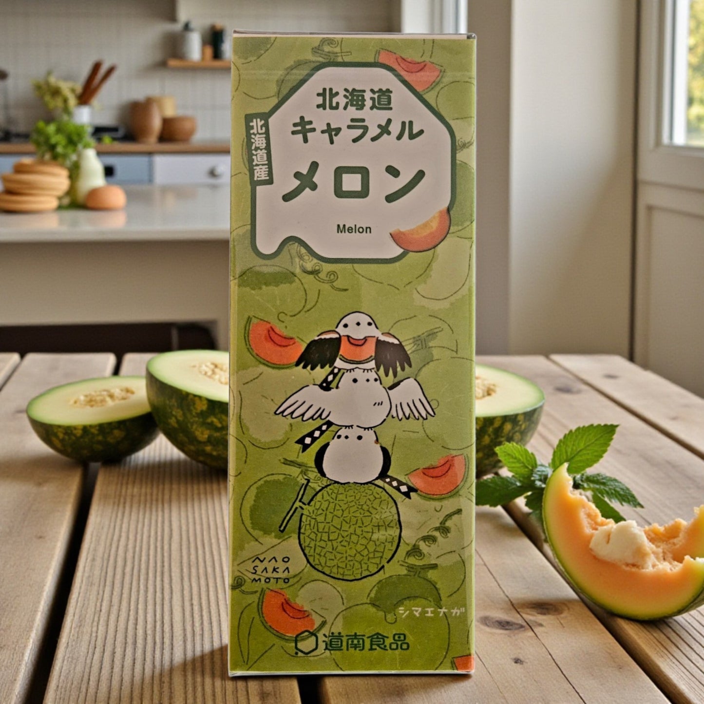 Hokkaido Japanese Melon Caramel Candy - Donan Melon Caramel 18 Pieces, 72g