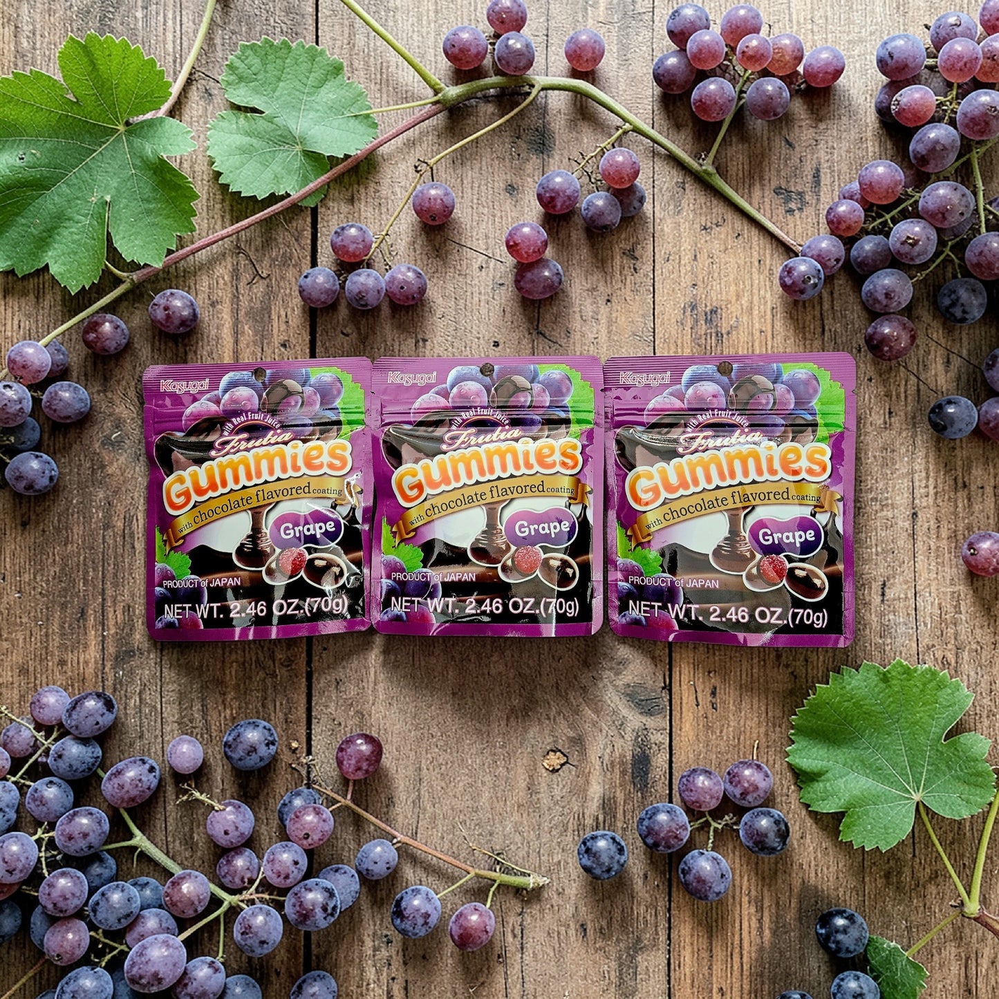 Kasugai Frutia Japanese Chocolate Gummy Grape 70g