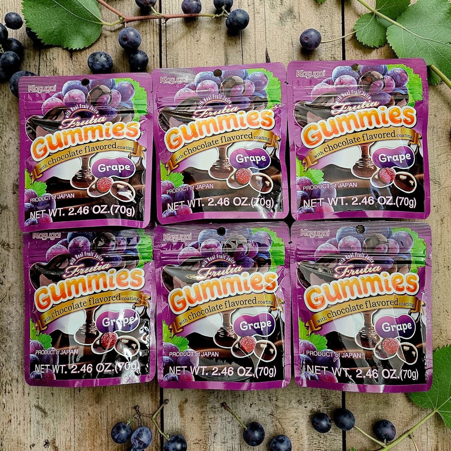 Kasugai Frutia Japanese Chocolate Gummy Grape 70g