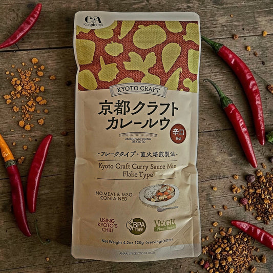 Kyoto Craft Japanese Curry Sauce Mix Flake Type, Hot,4.2 oz