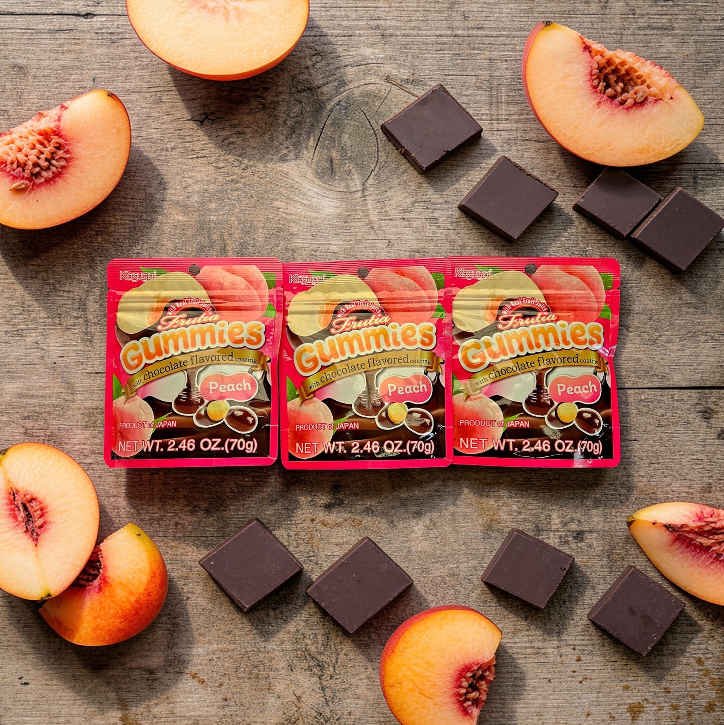 Kasugai Frutia Japanese Chocolate Gummy Peach 70g