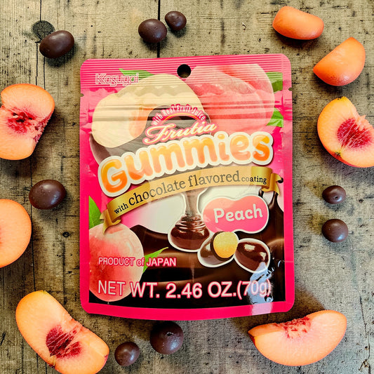 Kasugai Frutia Japanese Chocolate Gummy Peach 70g