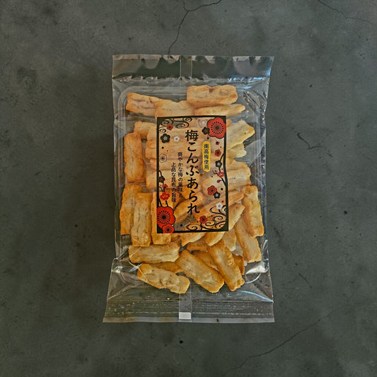 TOYO SEIKA (東陽製菓)Ume Kombu Arare Japanese Plum & Kelp Flavor Rice Crackers, 68g
