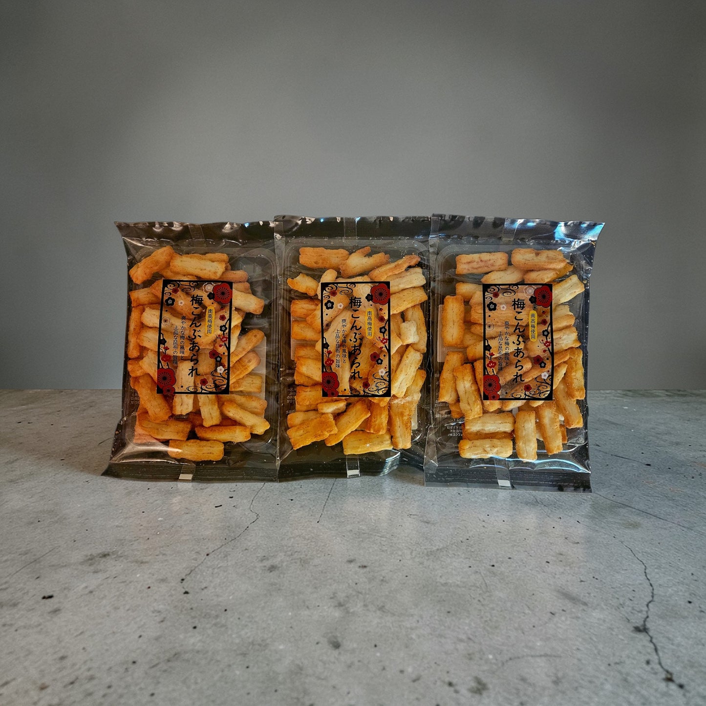 TOYO SEIKA (東陽製菓)Ume Kombu Arare Japanese Plum & Kelp Flavor Rice Crackers, 68g