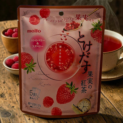 Meito Japanese Fruit Tea Mix Strawberry & Raspberry 39g (5 serves)