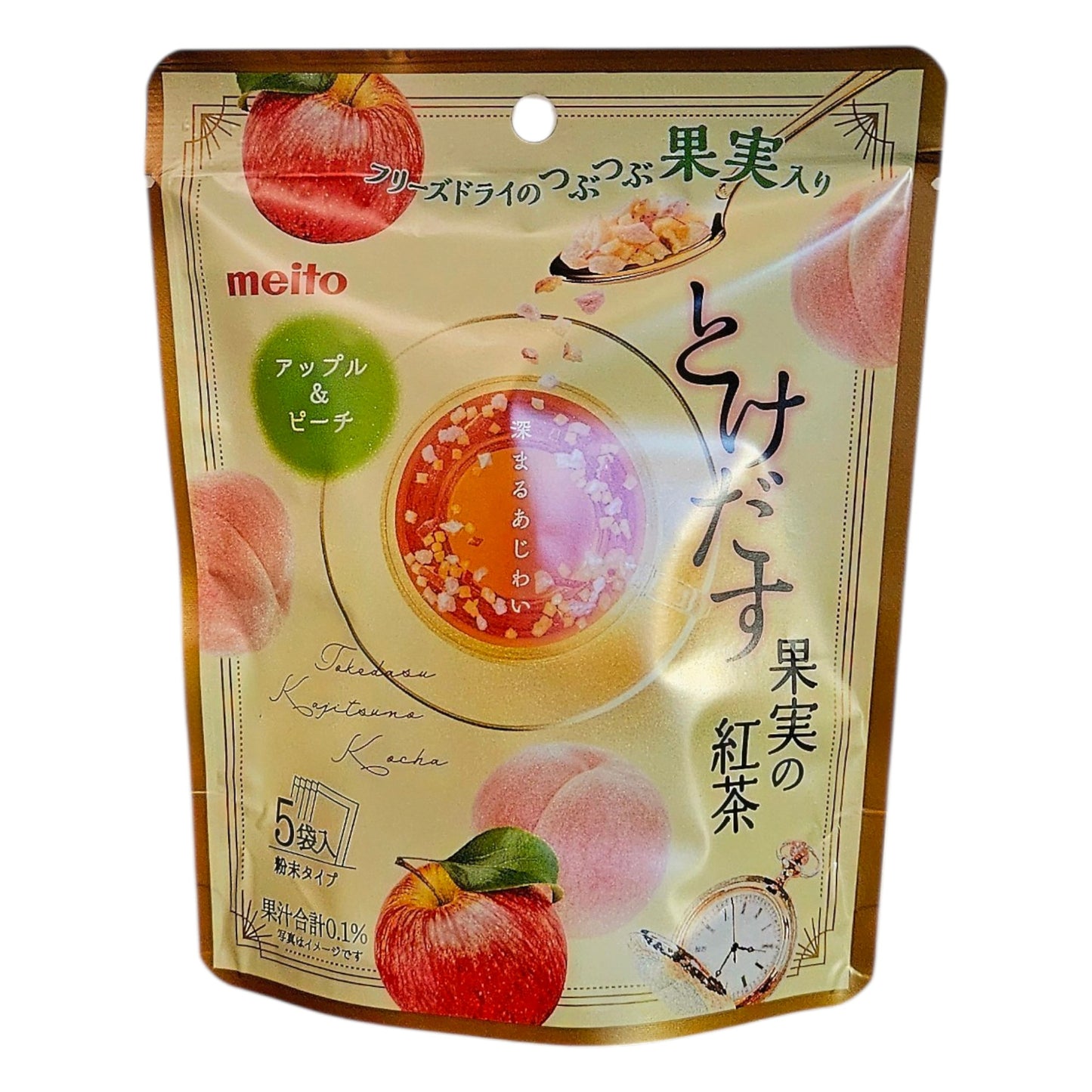 Meito Japanese Melting Fruit Tea Mix Apple & Peach 40g (5 serves)