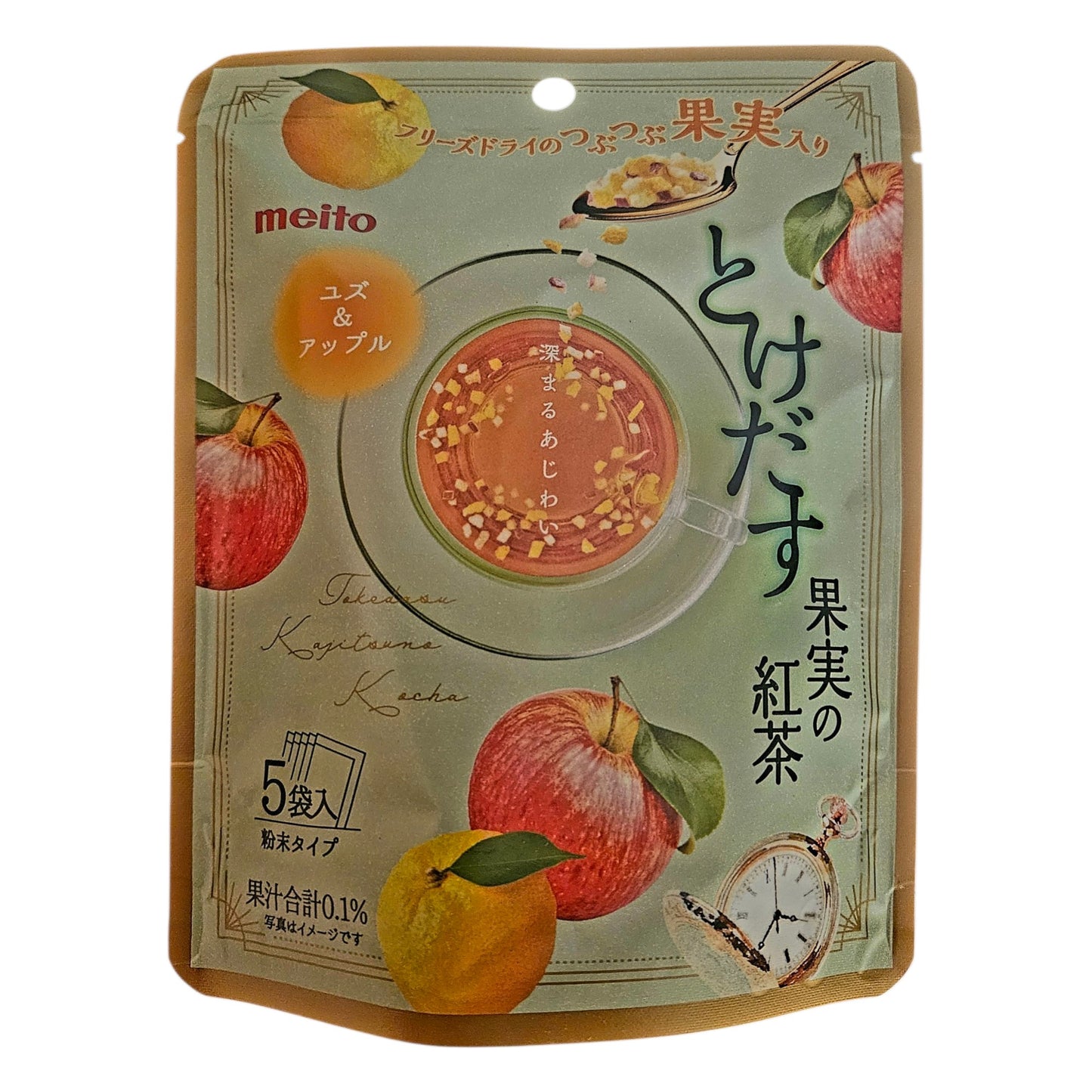 Meito Japanese Melting Fruit Tea Mix Yuzu & Apple 39g (5 serves)
