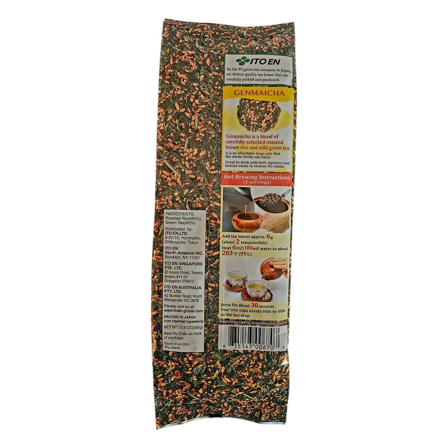 ITO EN Japanese Genmaicha Green Tea with Roasted Rice 10.6 oz 300g
