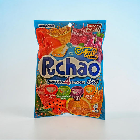 UHA Mikakuto Japan Puchao Chewy Candy Flavor Soda Fruit Mix 3.52 oz