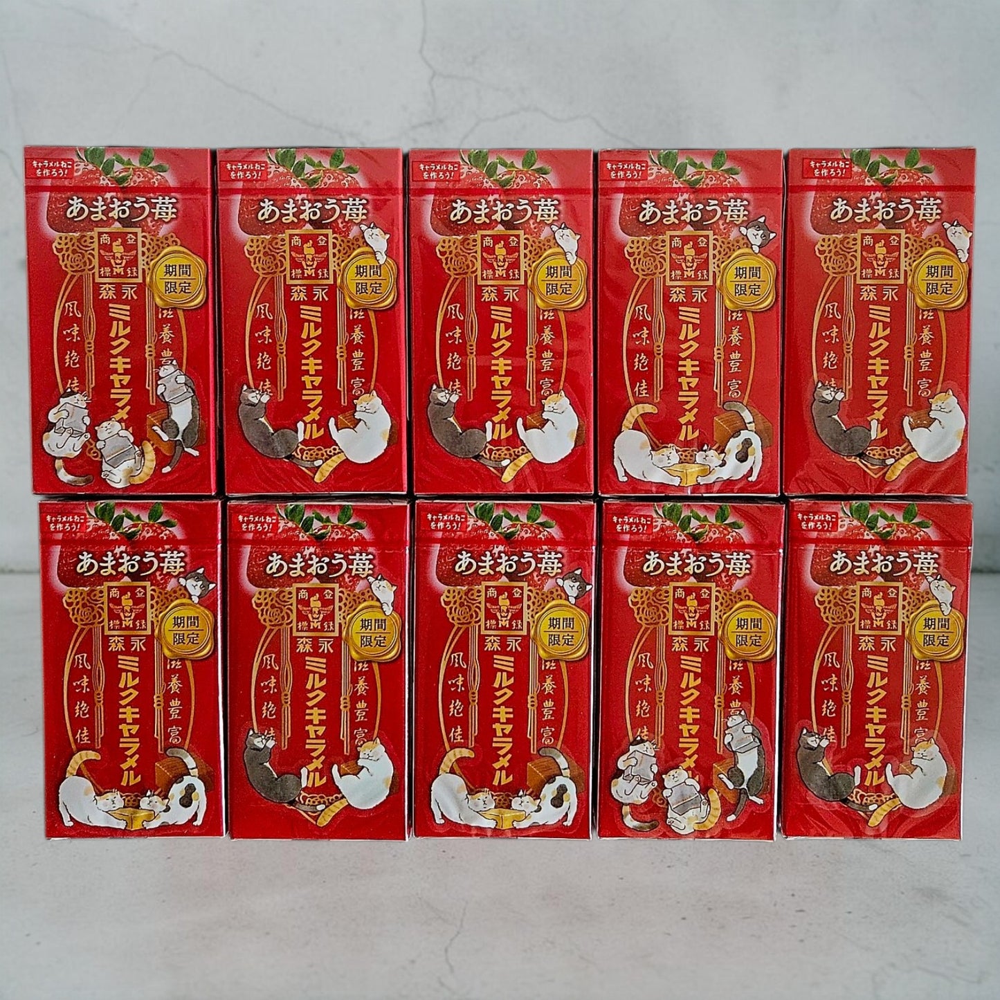 Morinaga Milk Caramels Amaou Strawberry Soft Chewy Caramel Candy, 58g