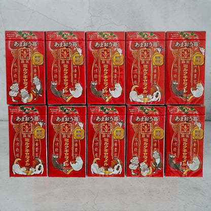 Morinaga Milk Caramels Amaou Strawberry Soft Chewy Caramel Candy, 58g